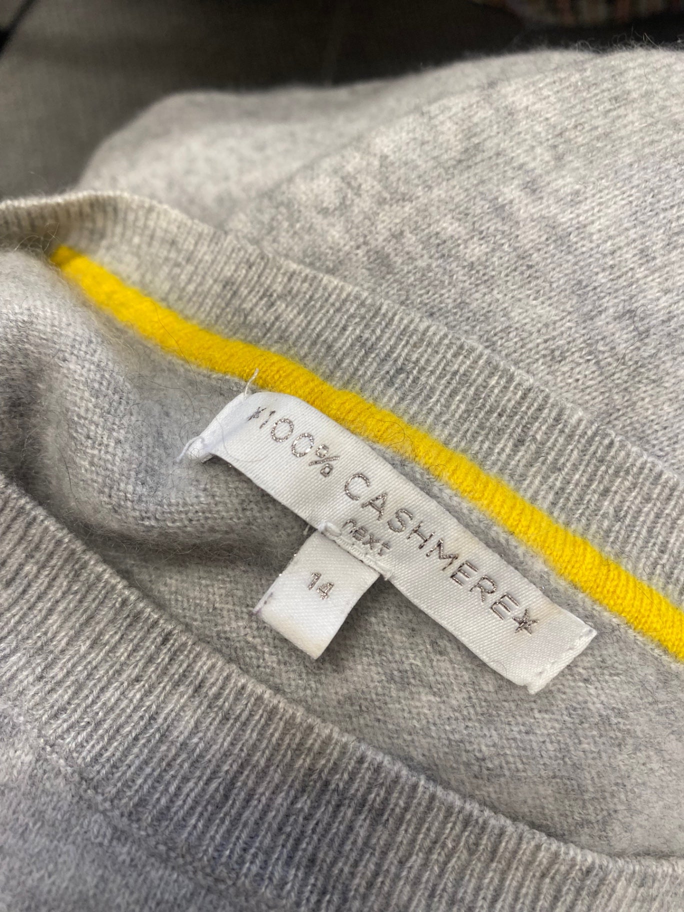 Fabulous Next Sweater UK 14 Grey star cashmere SA514