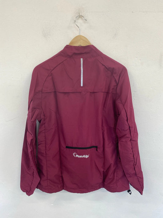 RunAlp Fab Burgundy Packable Windbreaker Coat Size L FH001