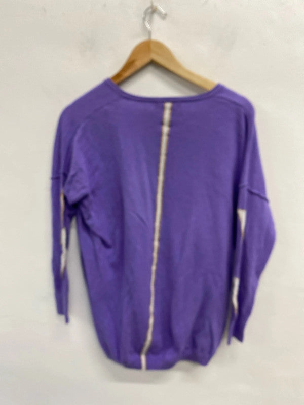 Fabulous Oversized Cashmere blend Mint Velvet jumper lilac lightening UkM KD001