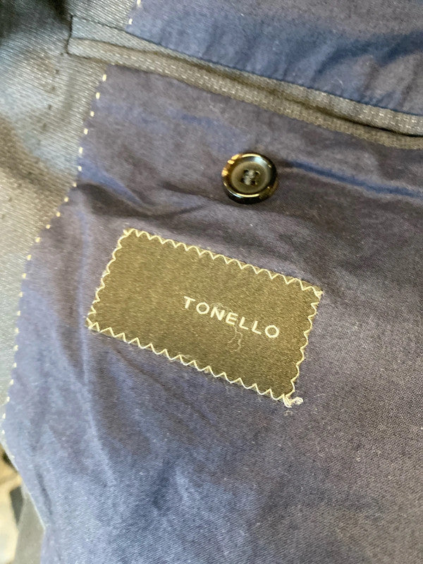 Fabulous Tonello Navy Blue 2pc suit 38” chest 32”inside leg 32.5W HR003