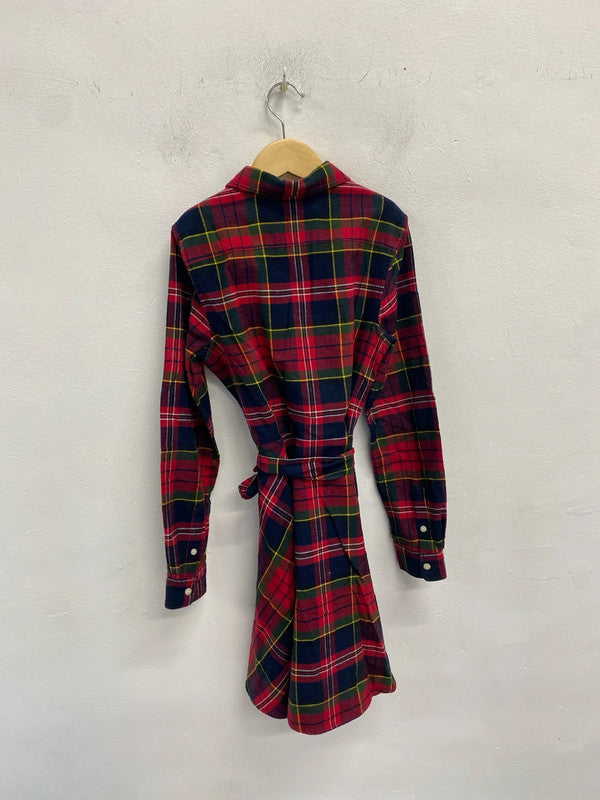 Lovely girls children Ralph Lauren tartan red dress UK age 12 AG006