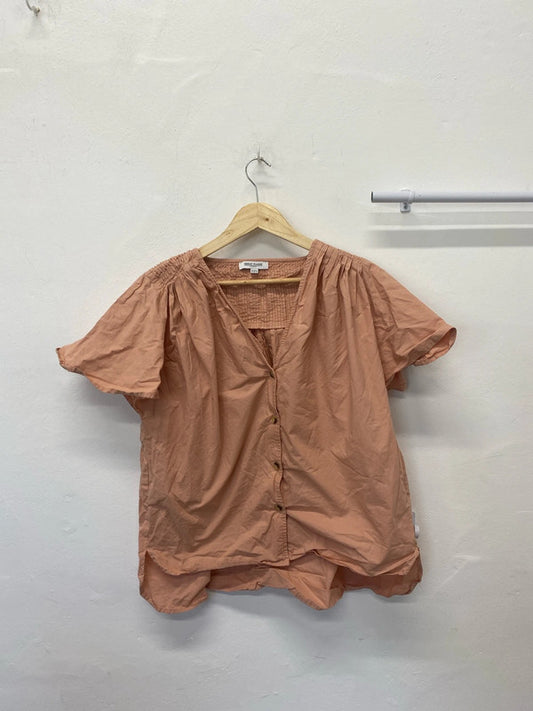 Fabulous loose fit peach cotton bobo top Uk12 classic ag006