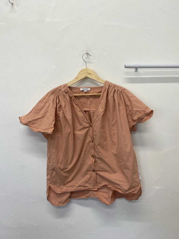 Fabulous loose fit peach cotton bobo top Uk12 classic ag006