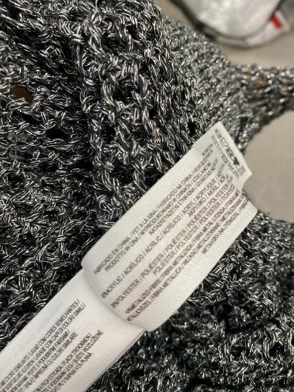 Fabulous Rita Ora silver pewter chain jumper UkM 12/14 LD003