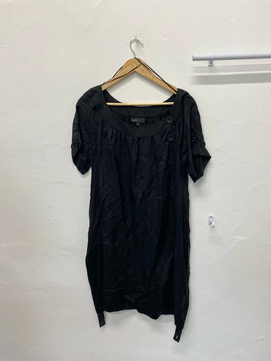 Fabulous Next Tunic dress slinky Uk 16 black classic KM003