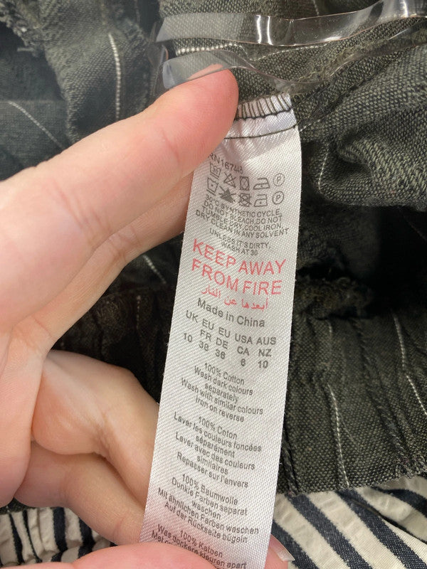 Boohoo & Shein Fabulous Striped Trousers Duo UK 10 #1 DF002