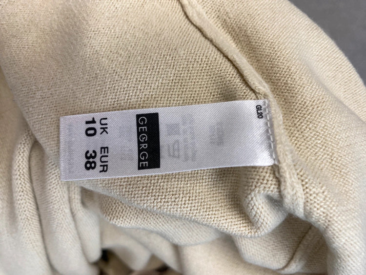 Lovely George beige sparkle hem cardigan with matching top  UK 10 MM005