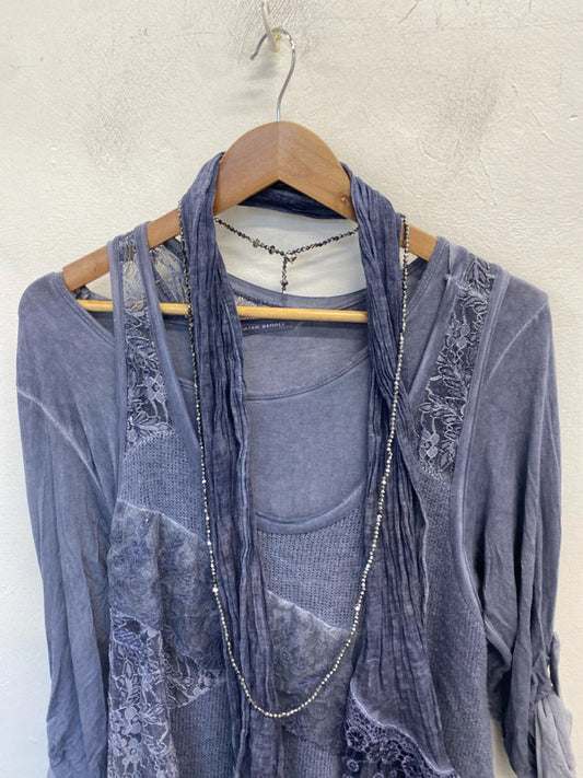 Stunning made in Italy 4 piece tunic dress scarve necklace UK 10-12 EL001