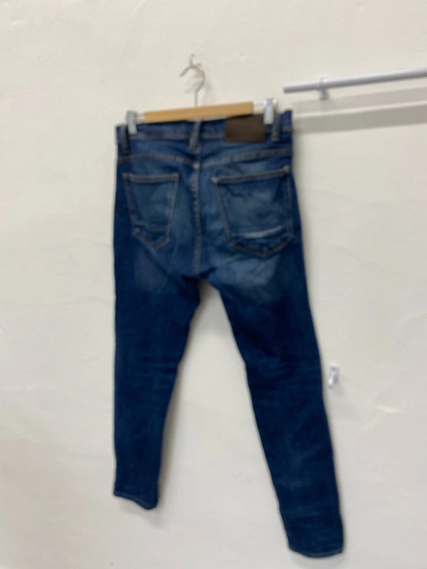 Fabulous Men’s Zara blue indigo jeans Waist 31 Leg 31.5 JA001