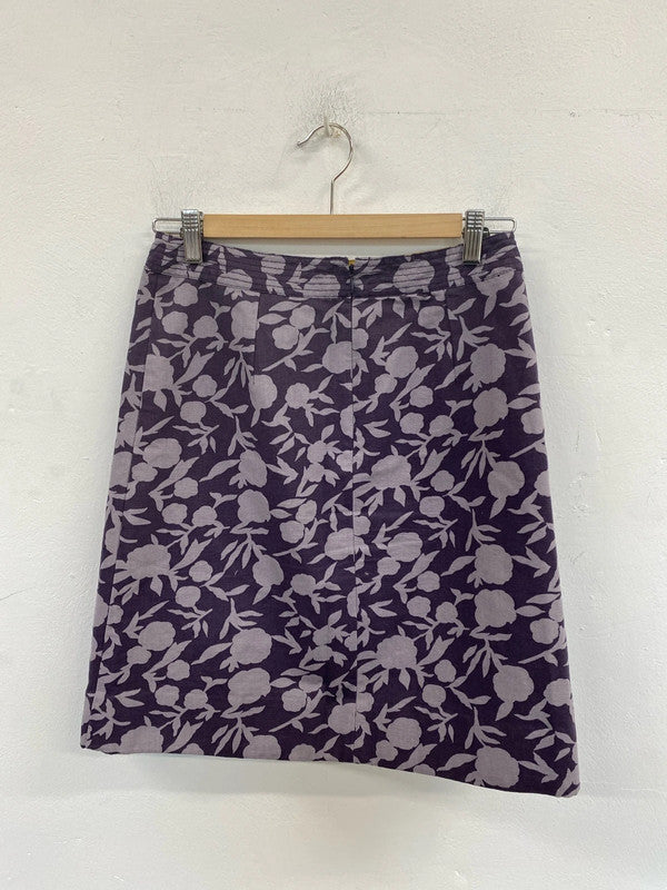 Boden Elegant Purple Floral Mini Skirt UK 8R MM005