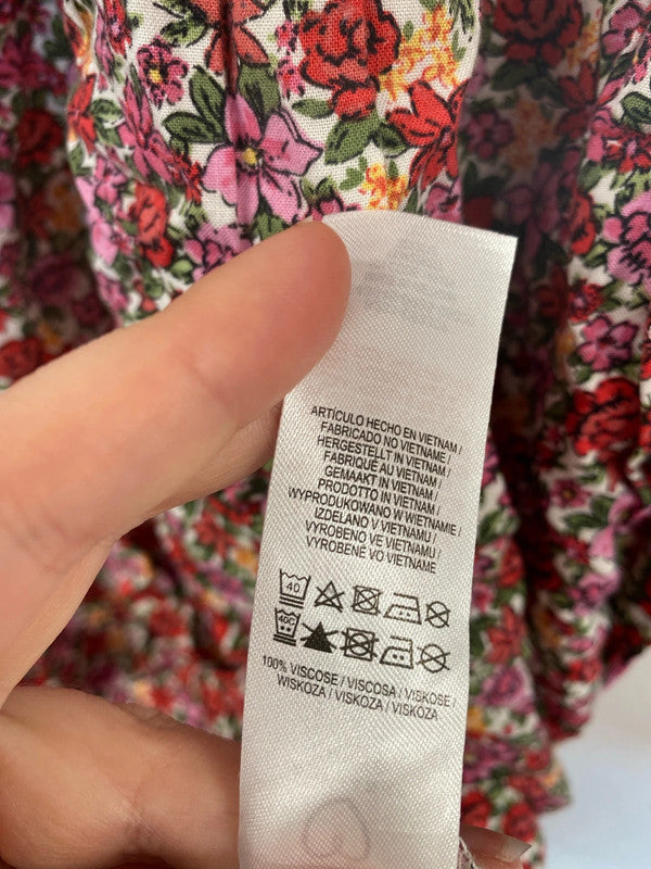 Primark Gorgeous Ditsy Pink Floral Smock Dress UK 20 IM001