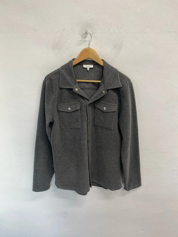 Reiss Deansgate classic soft grey Shacket Overshirt M LL003