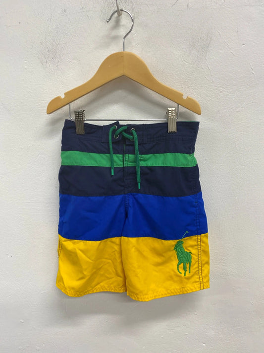 Fabulous boys blue yellow Ralph Lauren swim shorts UK age 6 JB001