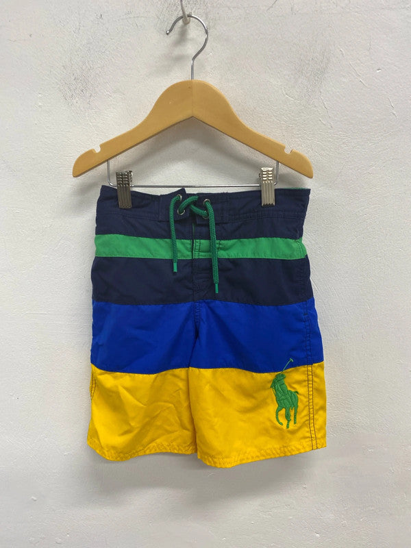 Fabulous boys blue yellow Ralph Lauren swim shorts UK age 6 JB001