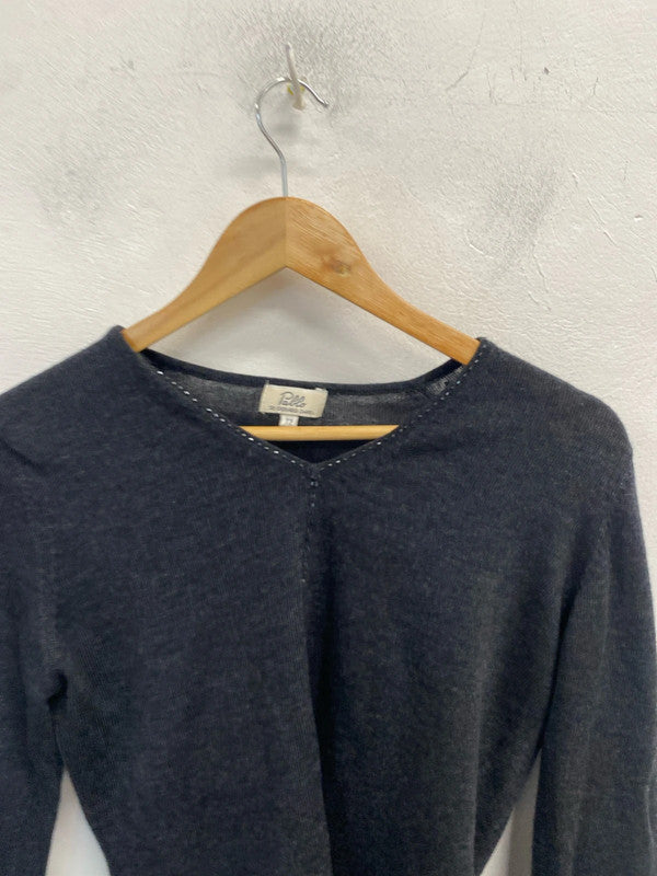 Gorgeous Gerard darel pallo grey beaded neck jumper UK 12 MM005