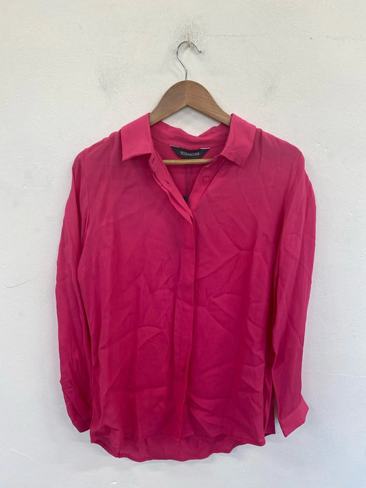 Sosandar Fabulous Hot Pink Button Up Shirt UK 12 AO001