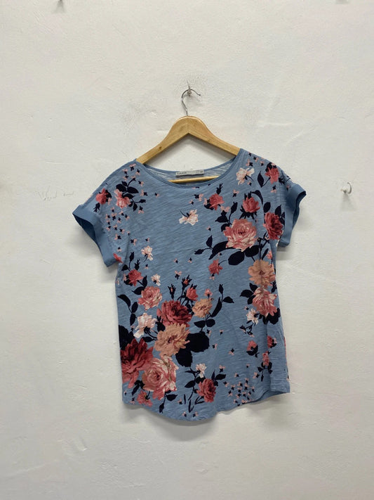 Fabulous Oasis Floral marl T shirt UkS baby blue JA002