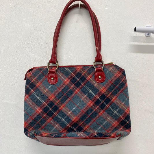 Ness Stylish Blue & Red Tartan Tweed Tote Bag NC001