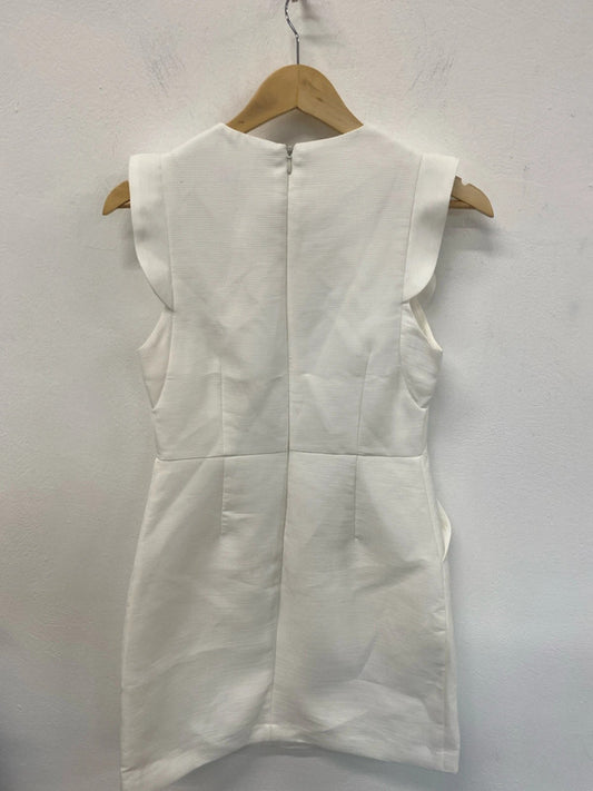 New Look Elegant White Sheath Mini Dress UK 8 LK009
