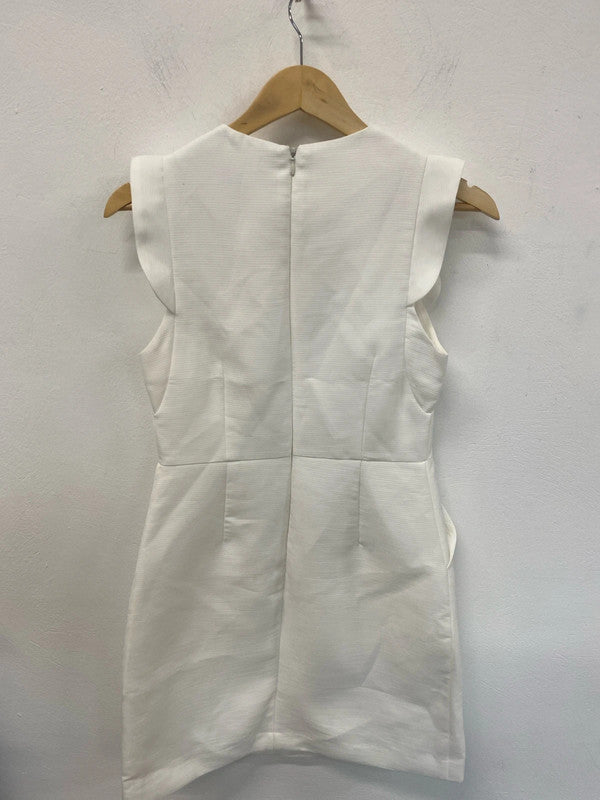 New Look Elegant White Sheath Mini Dress UK 8 LK009