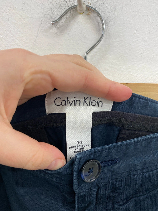 Calvin Klein Boys Smart Navy Shorts 30W AGS01