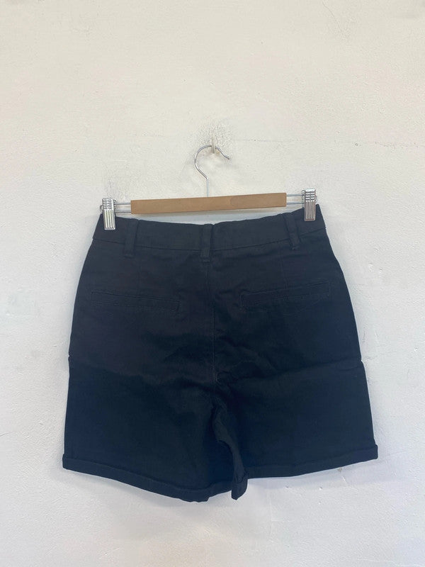 Capsule Stylish Black Chino Shorts UK 10 AO001