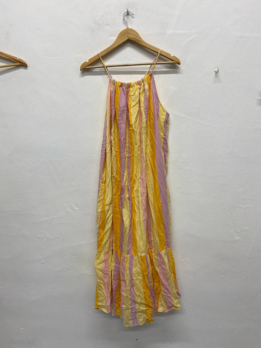 Fabulous Mango Striped summer dress UkM pastels KS002