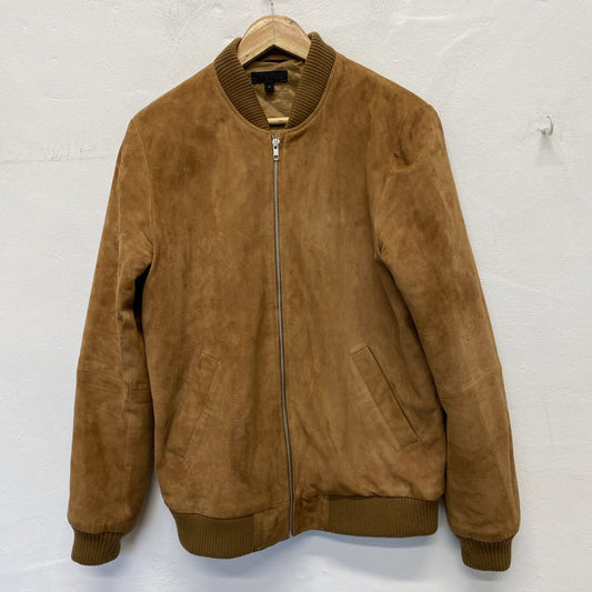 Mens Tan 100% Suede Bomber Jacket UkM ASOS JB001