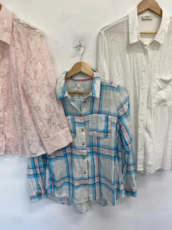 Lovely trio of shirts soon heritage papaya UK 16-18 #8 KW002