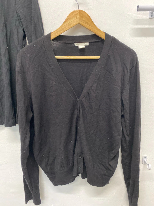 Fabulous Duo of Black knit wardrobe essentials H&M UkL Cardigan & top  #22 KM003