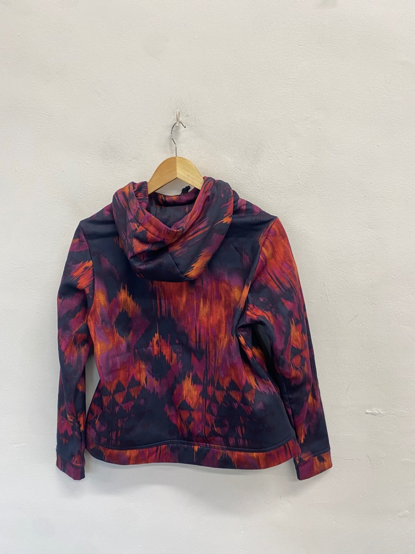 Stunning Columbia Ali peak Hoodie Uk 10 Navy purple abstract AS556