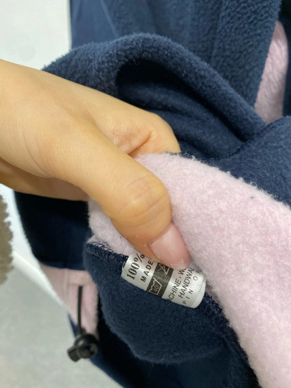 Lovely mardy bum navy pink fleece UK M GJ001