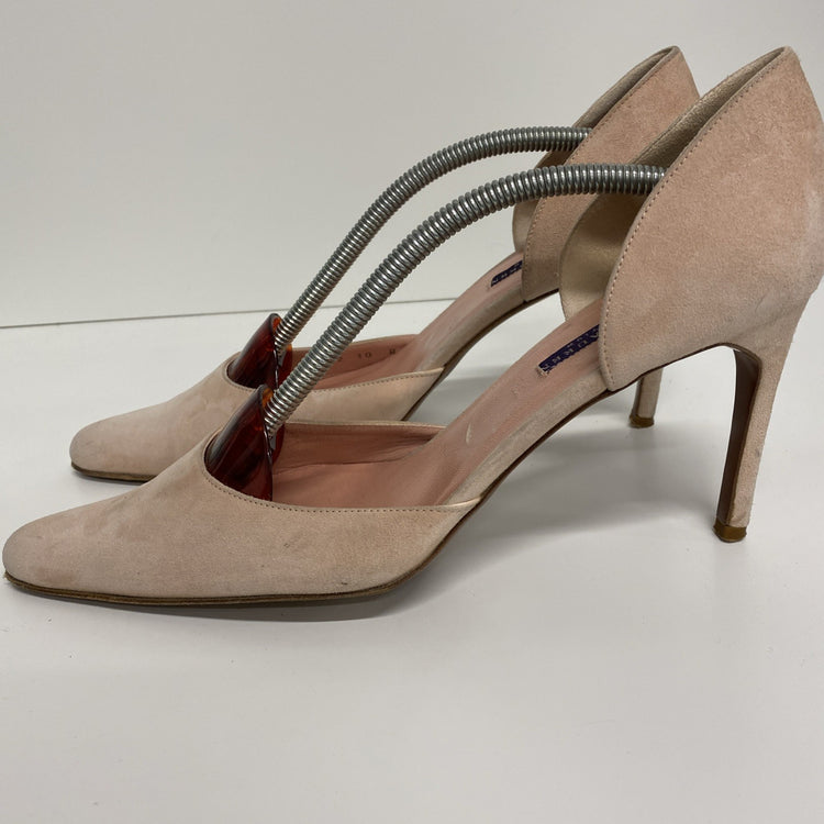 LAUREN Ralph Lauren Stiletto Heels Suede Pale Salmon Pink uk8 CN001