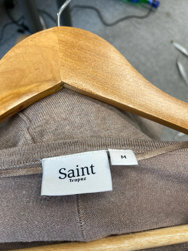 Stunning St Tropez neutral brown loose fit knit UkM SR006