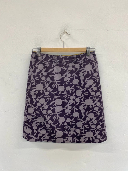 Boden Elegant Purple Floral Mini Skirt UK 8R MM005