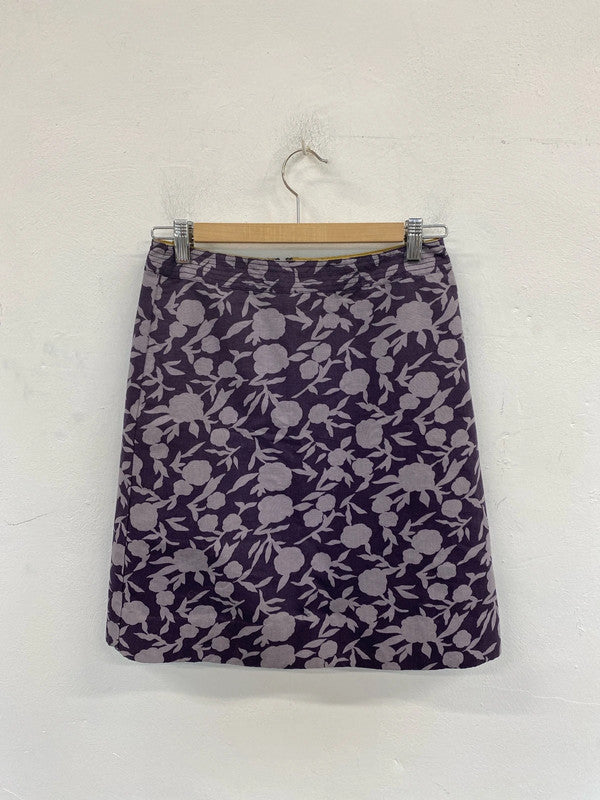 Boden Elegant Purple Floral Mini Skirt UK 8R MM005