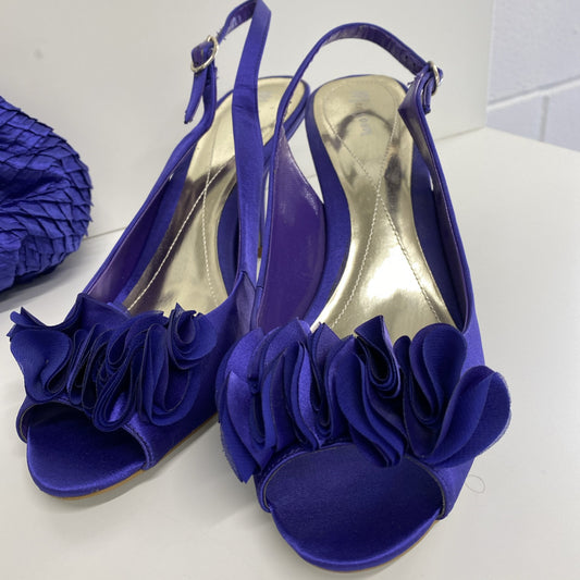 Monsoon Purple  Shoes/Heels & Clutch Bag. Special Occasions/Weddings UK5 LW005