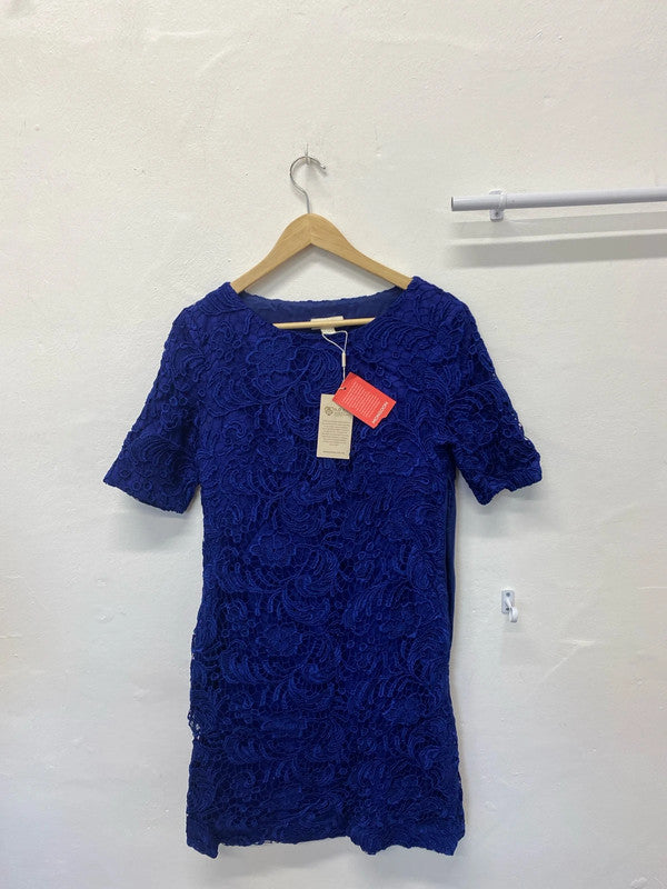 Fabulous Cobalt blue Monsoon overlay dress Uk12 Party Occasion LW005