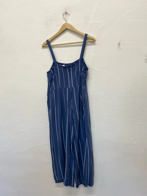 Fabulous Gap Striped soft blue dungarees Uk12 SS002