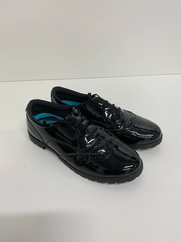 Fabulous Hush Puppies leather Uk5 shiny school JS004