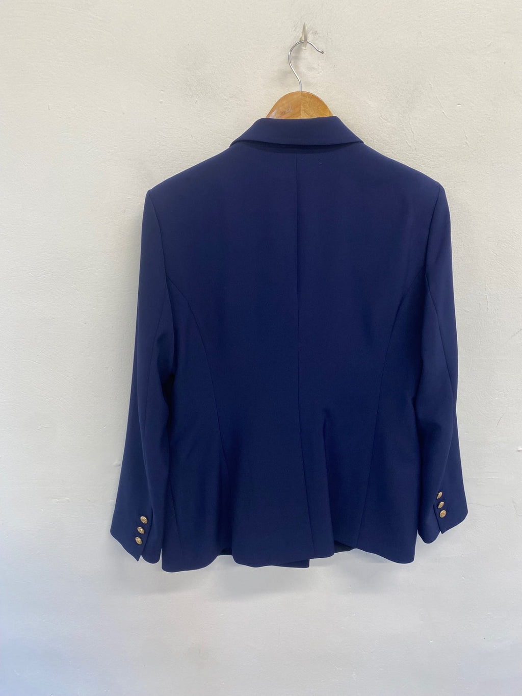 Stunning Finery Blazer UK 12 Navy gold formal KC528