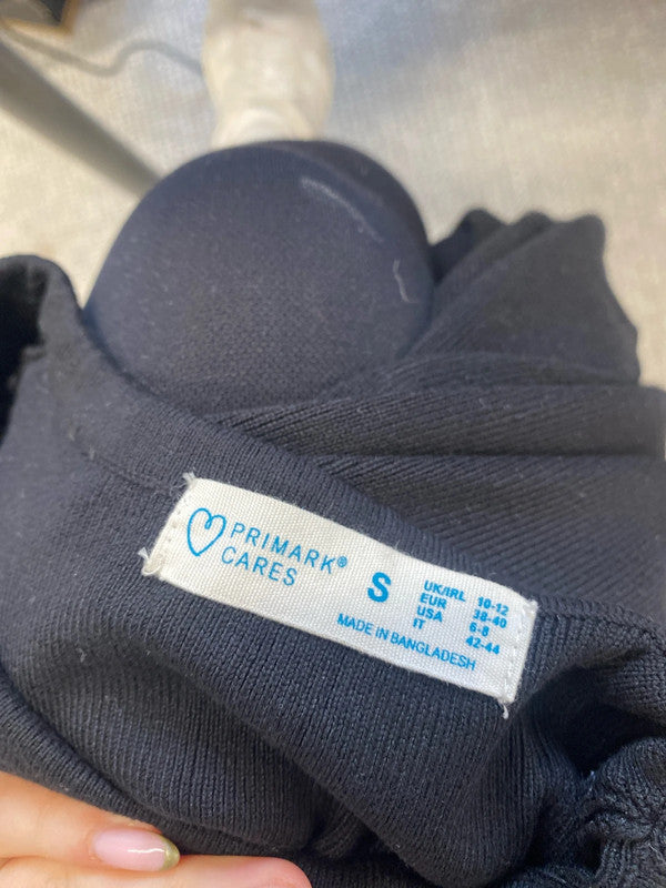 Lovely Primark black casual maxi dress UK S MB001