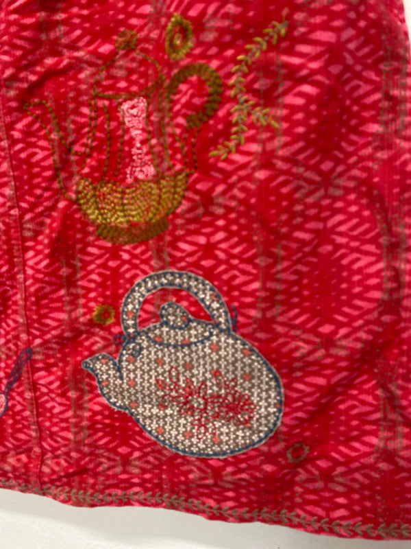 Fabulous Skirt from White Stuff embroidered Mini Raspberry red Uk8 MM005