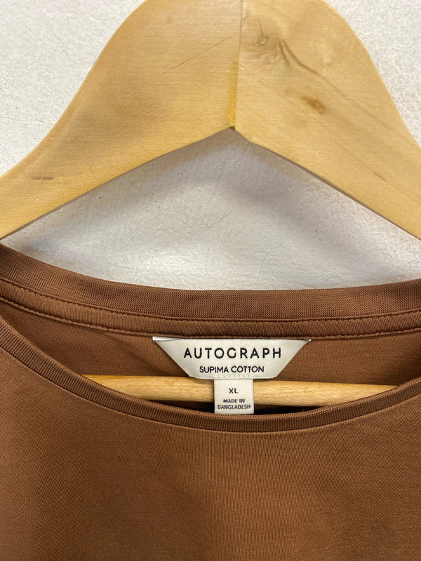 Fabulous men’s brown cotton autograph m&s t shirt UK XL CN001