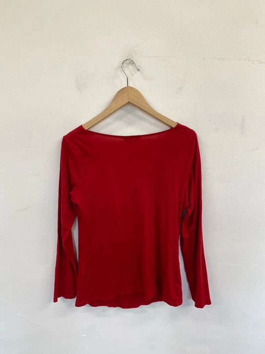 Stunning Dorothy Perkins scoop neck long sleeve top uk 16 NC001