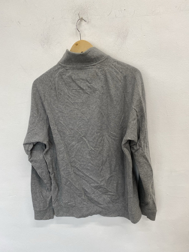 Fabulous Mens Barbour Grey High Button Neck Jumper UK M EC001