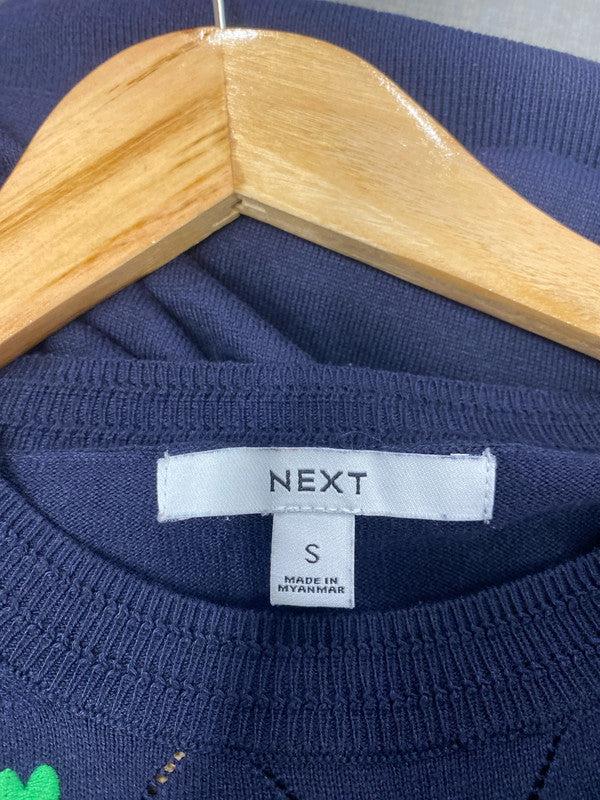 Fabulous Next super fine knit hearts jumper Uk S MA003