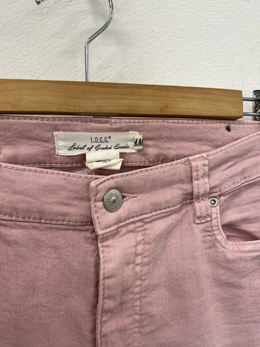 Gorgeous blush pink slim jeans 16 H&M KM003