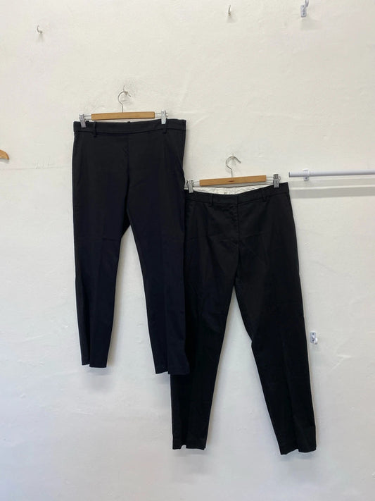 Fabulous Duo of H&M smart Black trousers formal work event Uk16 #32 KM003
