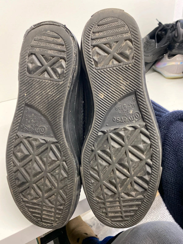 Fabulous Black sequin classic party converse UK6 JR001